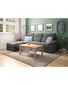 Kotna raztegljiva sedežna garnitura s prostorom za shranjevanje, Dora