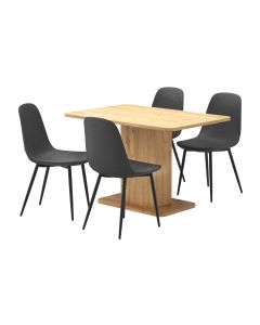 Jedilniški sestav, miza Nardo in 4 stoli Celia