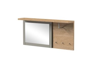 Obešalna z ogledalom hrast classic, Amelia