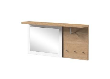 Obešalna z ogledalom hrast classic, Amelia