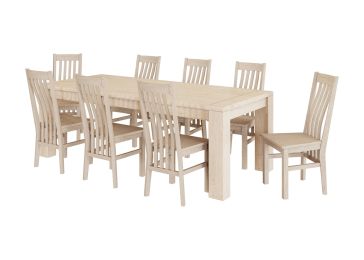 Jedilniški sestav, miza Anton in 8 stolov Farington