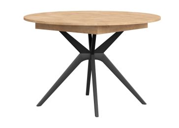 Okrogla raztegljiva miza, fi 120, črna, Aruna