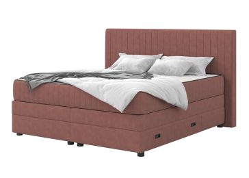 Boxspring postelja s predalom in vzmetnico, Bari