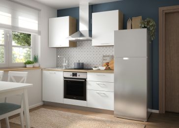 Blok kuhinja, Dea hrast chalet/bel. sijaj/hrast chalet, 180 cm