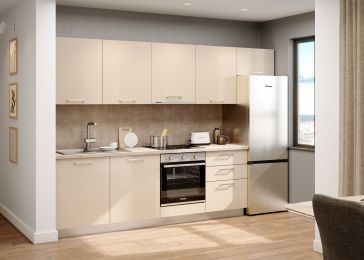Blok kuhinja, Dea hrast chalet/saten sijaj/tabacco, 300 cm S18