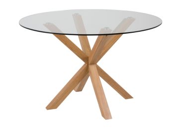 Okrogla miza fi 119, lesen dekor kovina, Heaven