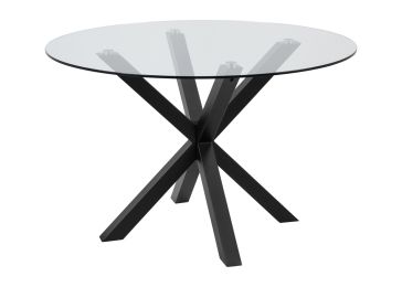 Okrogla miza fi 119, črno mat kovina, Heaven