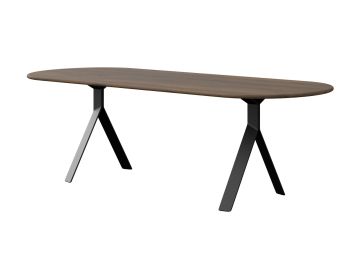 Stol kovinsko podnožje, Lamer Oval