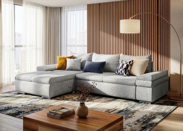 Kotna L raztegljiva sedežna garnitura, Milano