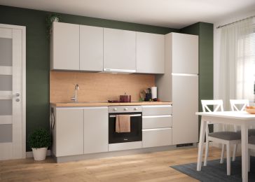 Blok kuhinja z aparati 2,60 m S14 hladilnik D, Nera