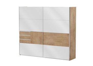 Drsna omara, hrast chalet/bel sijaj, 250x220, Cvita Next
