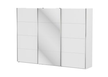 Drsna omara, bela z ogledalom, 300x220, Cvita Next