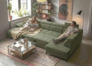 Velika sedežna garnitura v obliki črke U, Osaka XXL