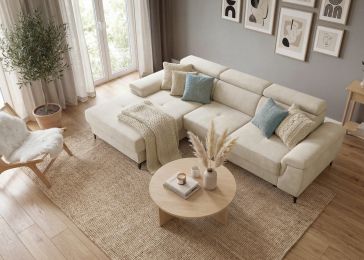 Kotna raztegljiva sedežna garnitura, Osaka L