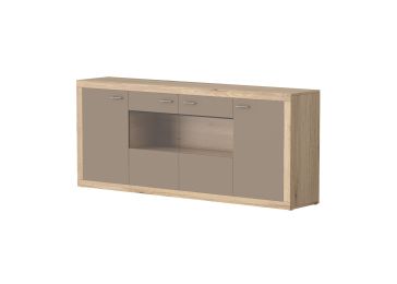Komoda 4 vrata/2 steklena vrata, Porta