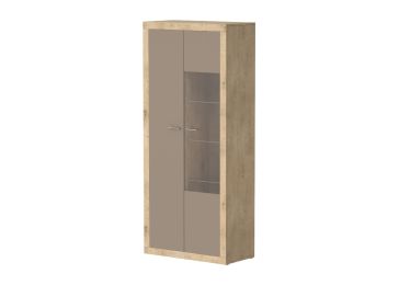 Visoka vitrina z 2 vrati/1 steklena vrata, Porta