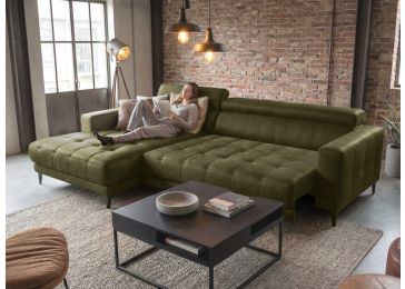 Modularna kotna sedežna garnitura z električno funkcijo, Lumia L