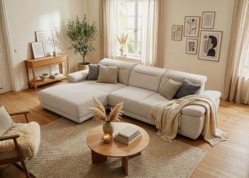 Modularna kotna sedežna garnitura z električno funkcijo, Serena L