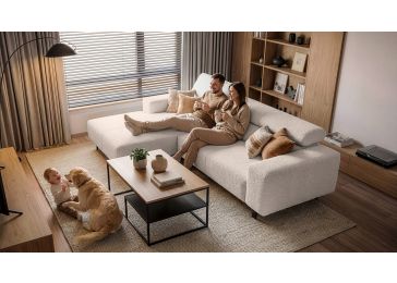 Modularna kotna sedežna garnitura z električno funkcijo, Talia L