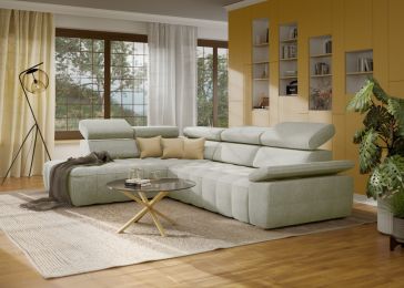 Modularna kotna sedežna garnitura z električno funkcijo, Valeria XL