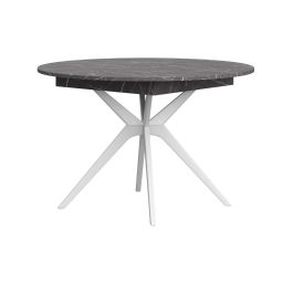 Okrogla raztegljiva miza, fi 120, bela, Aruna
