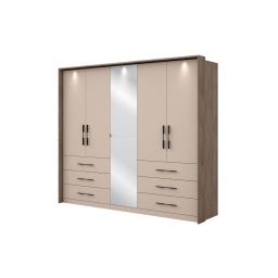 Omara 224x255 s 6 predali in osvetlitvijo, 525 črna 256, Cvita Next