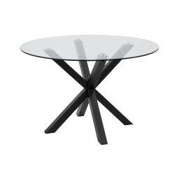 Okrogla miza fi 119, črno mat kovina, Heaven