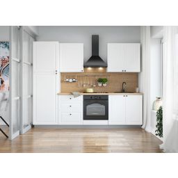 Blok kuhinja, Julija bel. mat/bel./hrast chalet, 260 cm