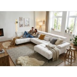 Velika sedežna garnitura v obliki črke U z električno funkcijo, Kyoto XXL