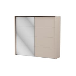 Drsna omara z ogledalom in osvetlitvijo, 224x257, alu, Cvita Next