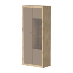 Visoka vitrina z 2 vrati/1 steklena vrata, Porta