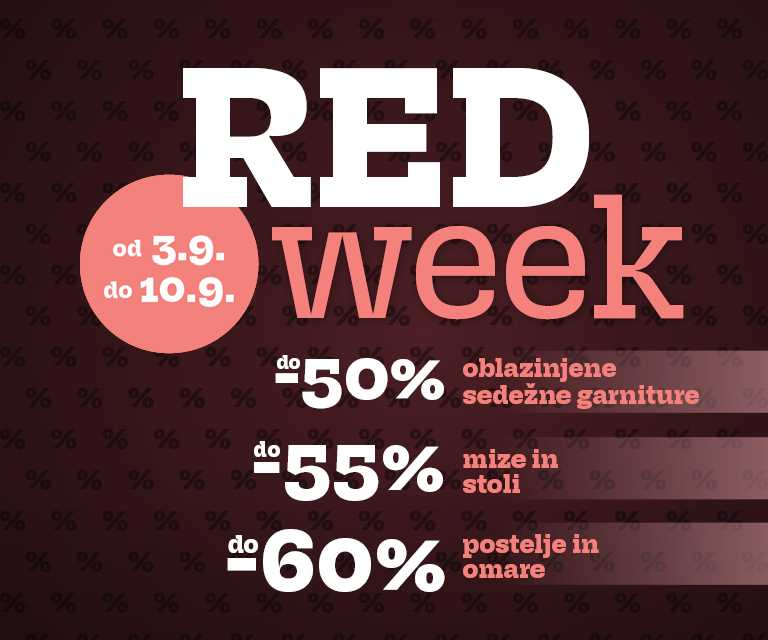Izkoristite do 60% popusta v času Red week akcije